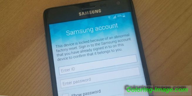 Aplikace "Samsung účet" na telefonu