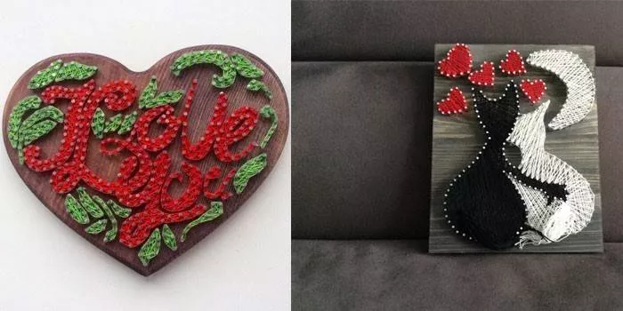 String art - slike noktiju i niti, sheme i tehnike izrade, majstorski tečaj za početnike, fotografije i video zapisi